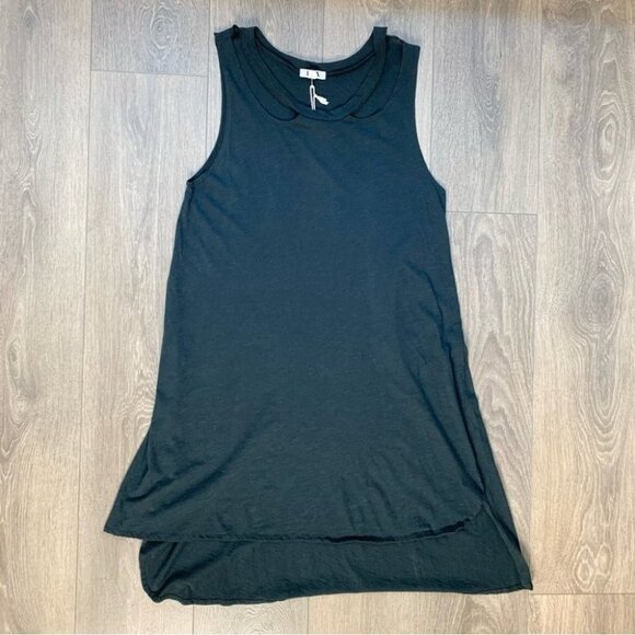 Revolve LNA Aura Dress Mini T-shirt Cut Out Hi Low Asymmetric Hem Cotton - Picture 5 of 15